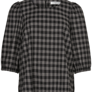 IN FRONT Oline Bluse, Farve: Black, Størrelse: L, Dame