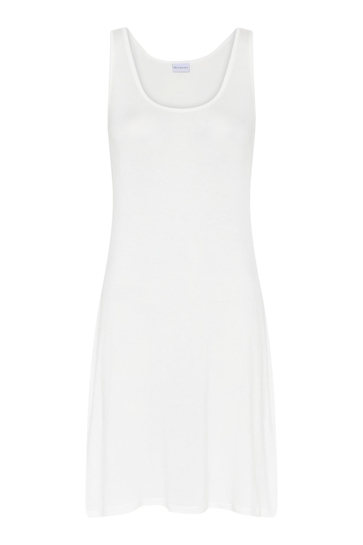 IN FRONT Slip Tank Kjole, Farve: White, Størrelse: L, Dame