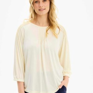 IN FRONT Sol Bluse, Farve: Creme, Størrelse: L, Dame