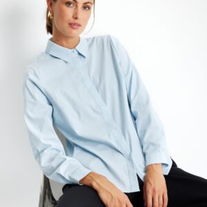 IN FRONT Valeria Skjorte, Farve: Light Blue, Størrelse: L, Dame