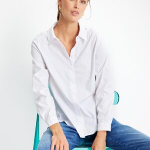 IN FRONT Valeria Skjorte, Farve: White, Størrelse: L, Dame