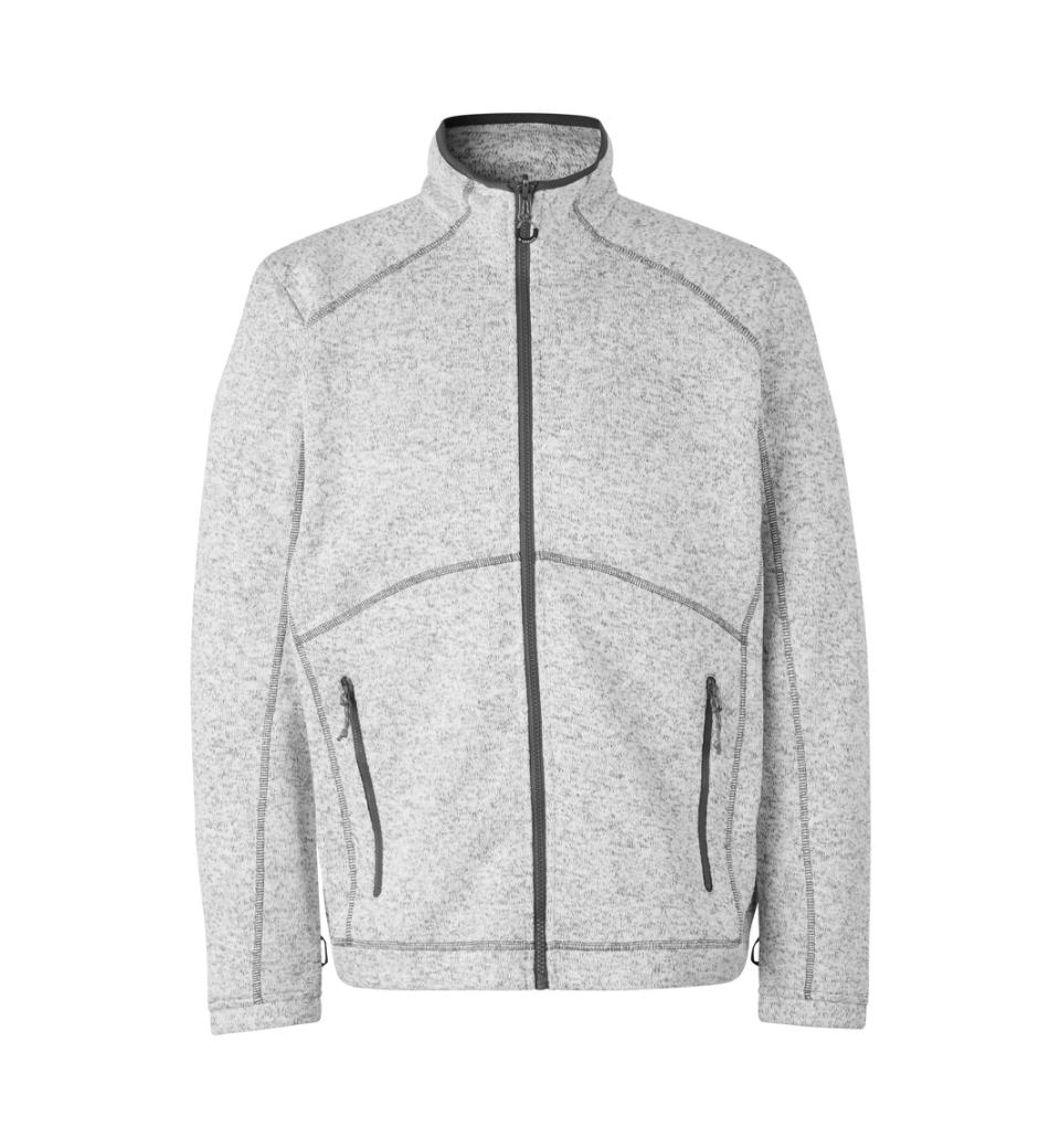 Id Fleece Jakke 0847 Grå Melange-large