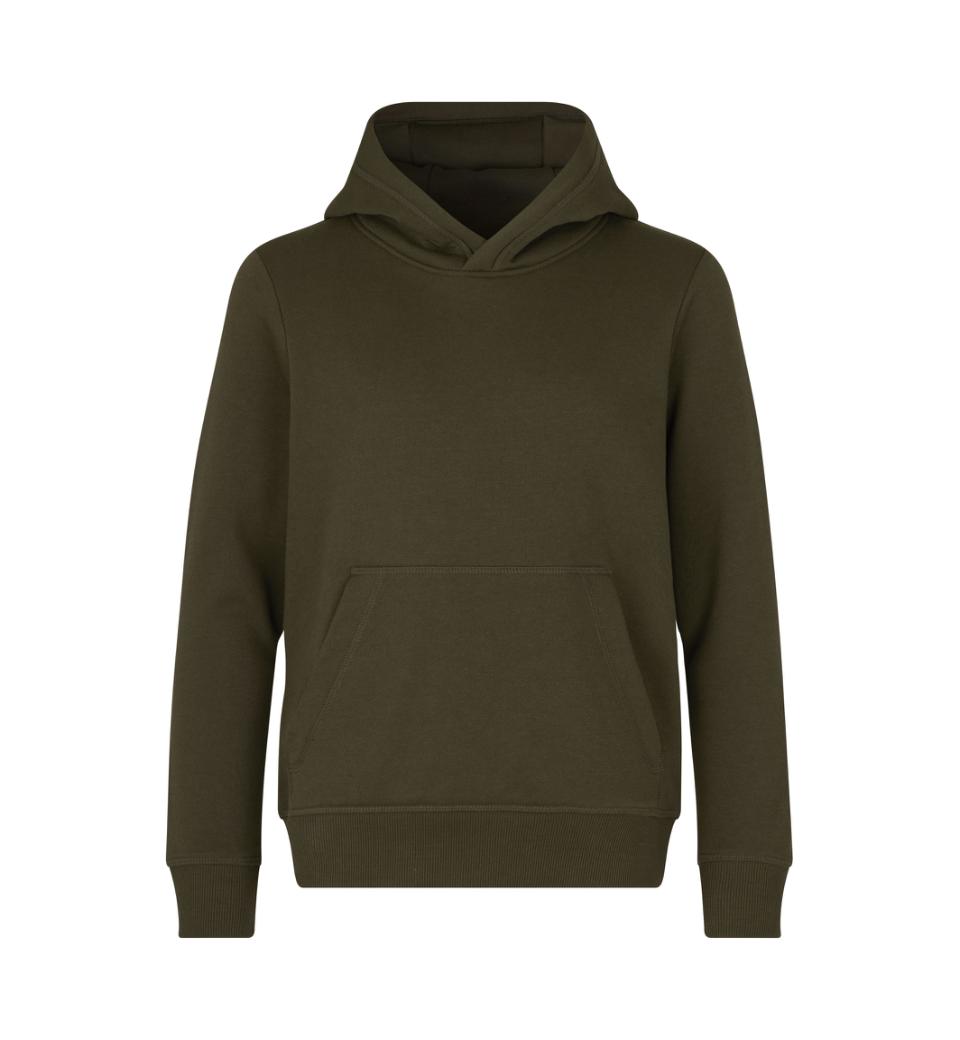 Id Kids Hoodie Oliven-børn 12 År / 14 År