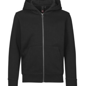 Id Kids Zip Hoodie Sort-børn 12 År / 14 År
