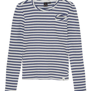 Indian Blue Jeans Bluse - Rib - Blueprint m. Striber