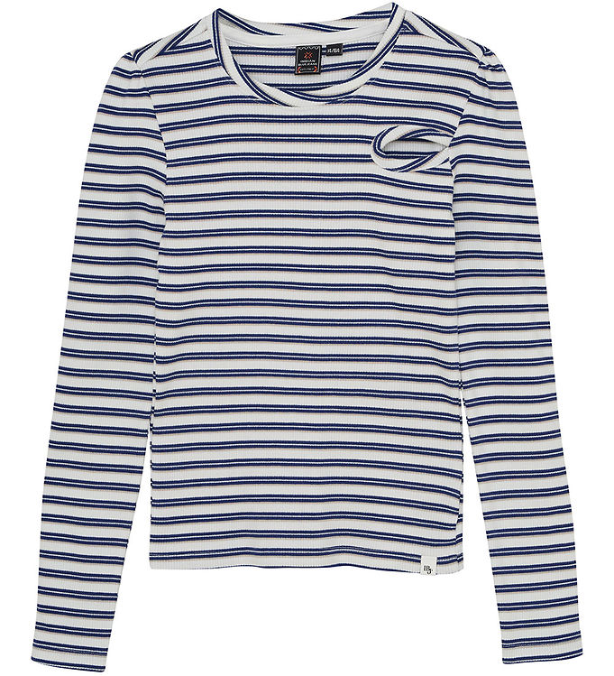 Indian Blue Jeans Bluse - Rib - Blueprint m. Striber