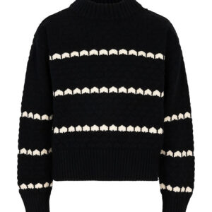 Indian Blue Jeans Bluse - Strik - Sort