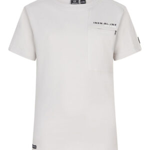 Indian Blue Jeans T-shirt - Pocket Zip - Grå