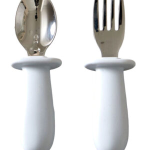 Jack o Juno Børnebestik - Silikone/Rustfrit Stål - Glacier Grey