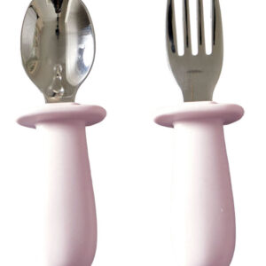 Jack o Juno Børnebestik - Silikone/Rustfrit Stål - Light Pink