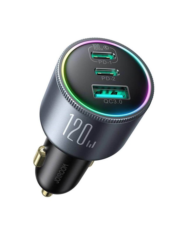 Joyroom Car charger JR-CCN07 3-Port C to C 120 W (Gray)