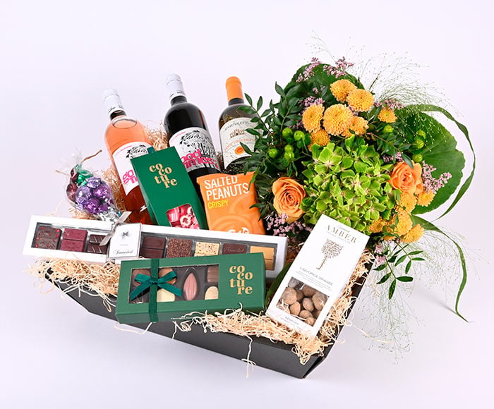 Jubilæumsgavekasse - Send gavekurve og blomster med Bloomit