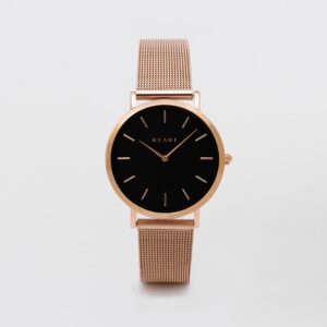 KLARF Petite Black & Rosegold Mesh Dameur