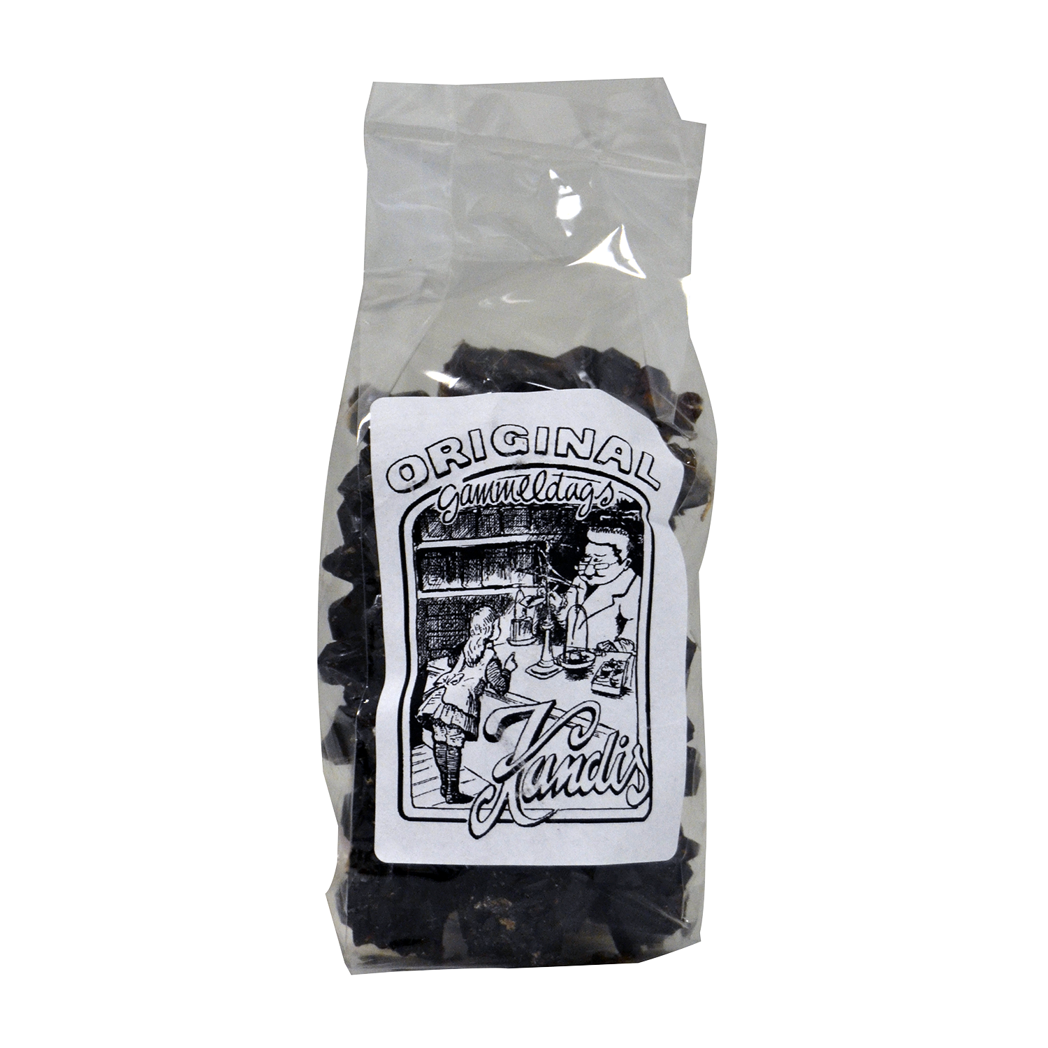 Kandis på snor, mørk, 250g