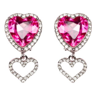 Klips Øreringe, Diamant Hjerte, Great Pretenders