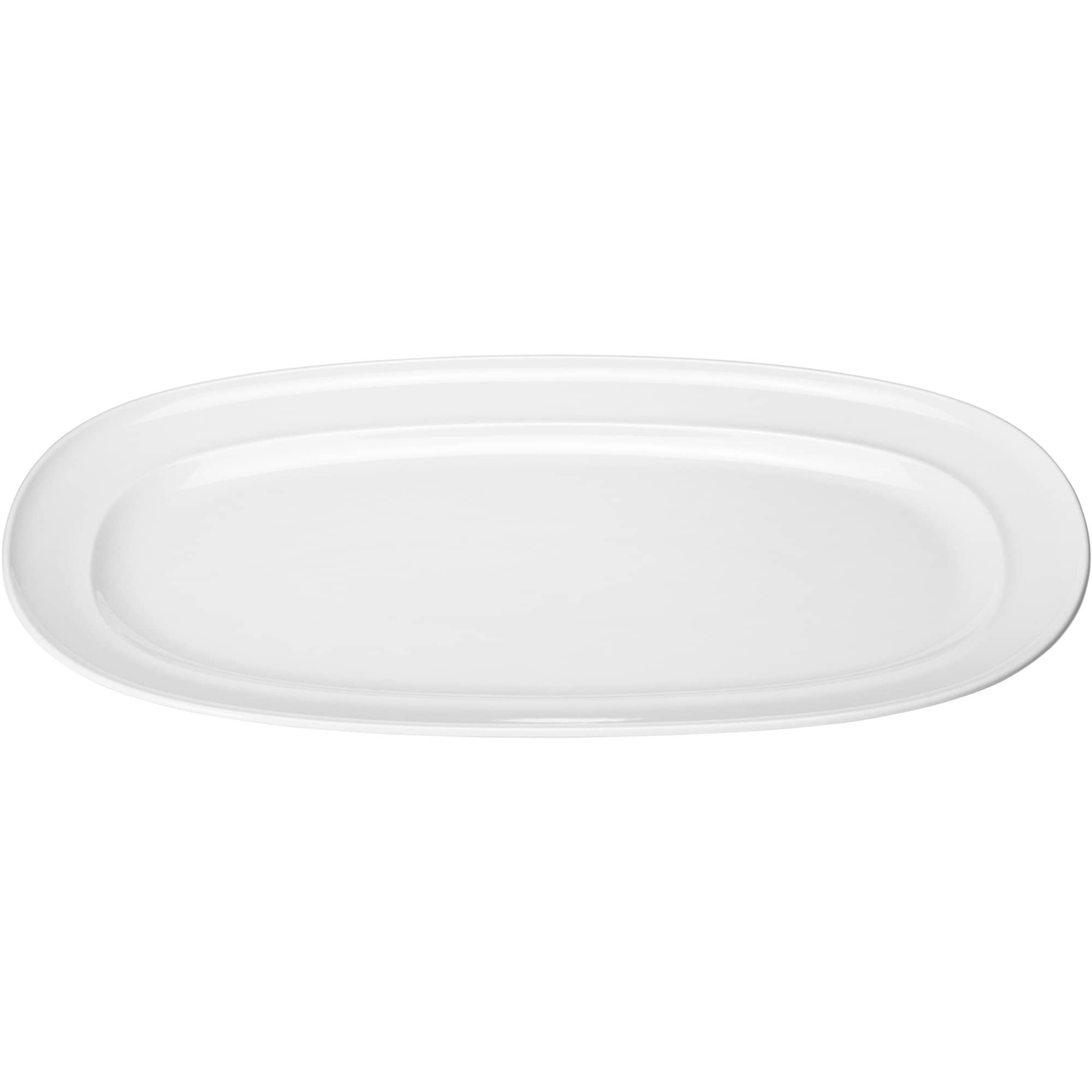 Koppel ovalt serveringsfad 31 cm, hvid