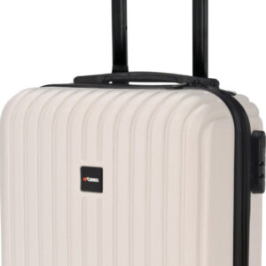 Kuffert hvid, 4 hjul, 28 liter