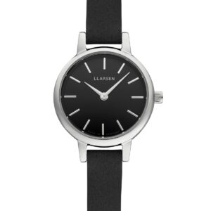 LLARSEN Lykke Steel Watch Coal Leather Dameur