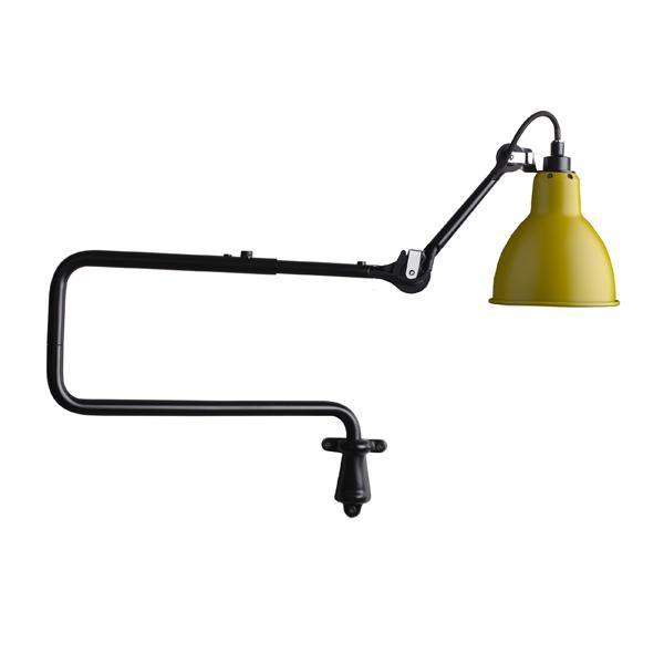 Lampe Gras N303 Væglampe Mat Sort & Gul