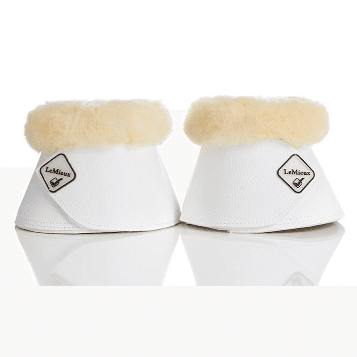 LeMieux WrapRound klokke m. lammeskinds kant, Hvid