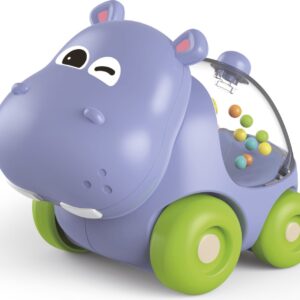 Legetøjsbil Til Baby - Flodhest Med Konfetti - Scandinavian Baby