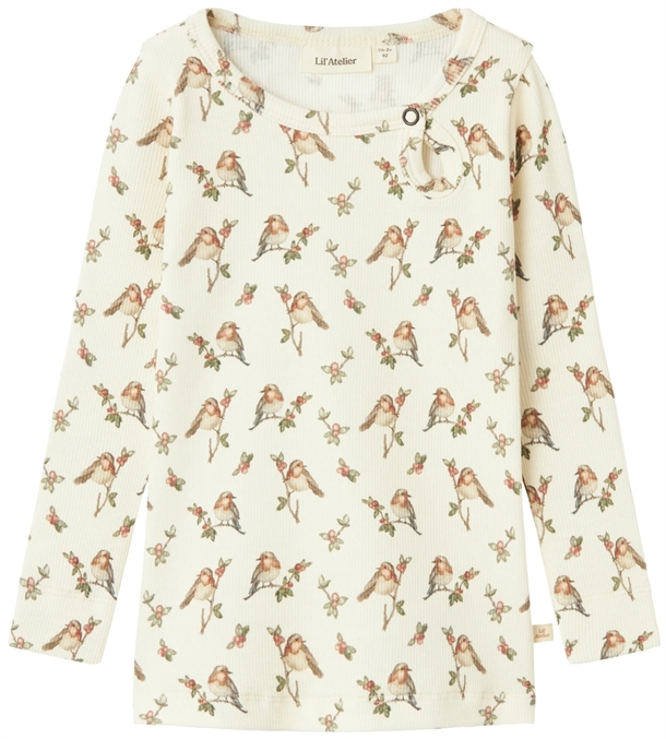 Lil Atelier Bluse NMFGAVO ELI Turtledove Bird