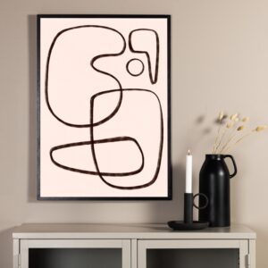 Line Art - Vælg mellem fire plakat størrelser 70 x 100 cm.