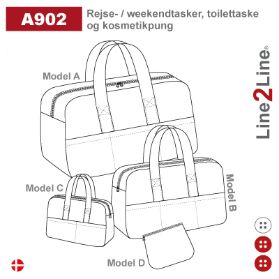 Line2Line A902, Rejse- weekendtasker, toilettaske & kosmetikpung