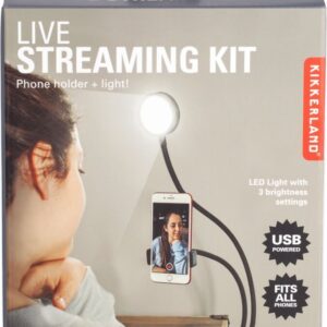 Live Streaming Udstyr - Starter Kit - Mobilholder Og Led Lys