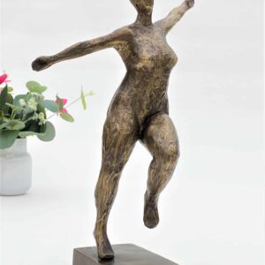 Livsglæde - signalerer overskud og glæde - ægte bronze