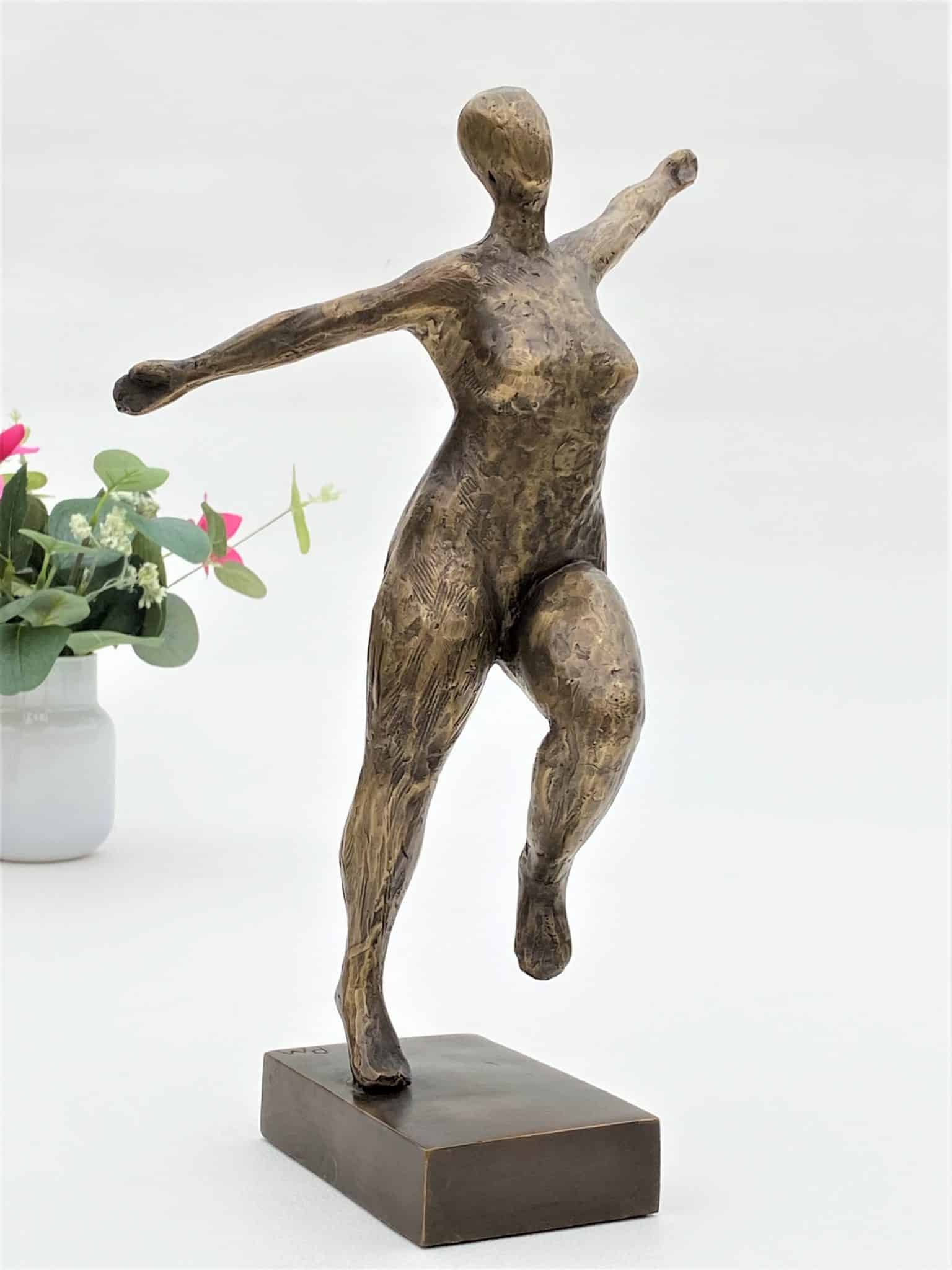 Livsglæde - signalerer overskud og glæde - ægte bronze