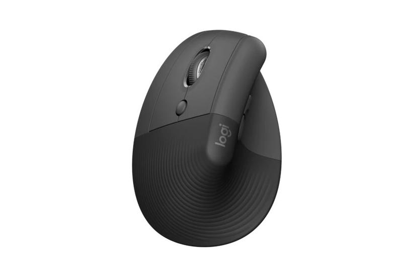 Logitech Lift Vertical Ergonomic Mouse - lodret mus - Bluetooth, 2.4 GHz - grafit