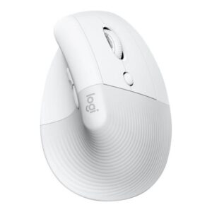 Logitech Lift for Mac - lodret mus - Bluetooth - off-white