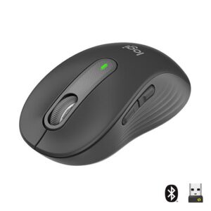 Logitech Signature M650 L LEFT - mus - stor størrelse - 2.4 GHz, Bluetooth - grafit