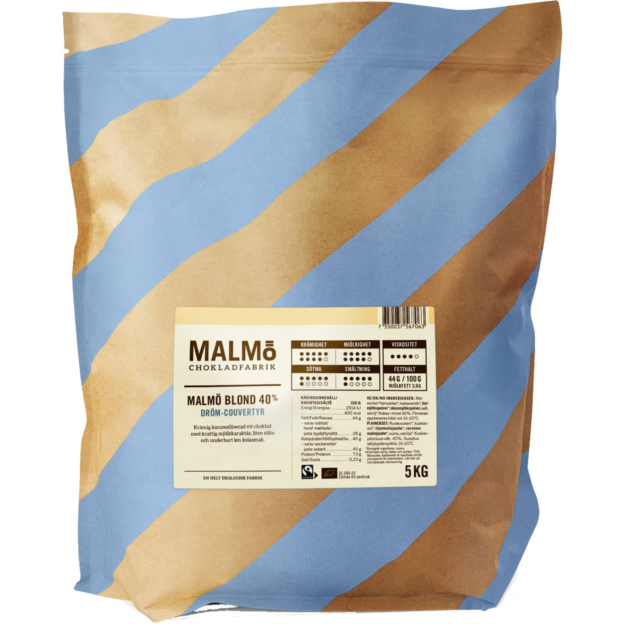 Malmö Blond 40% couverturechokolade