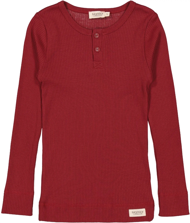 MarMar Bluse Modal m. knapper Hibiscus Red