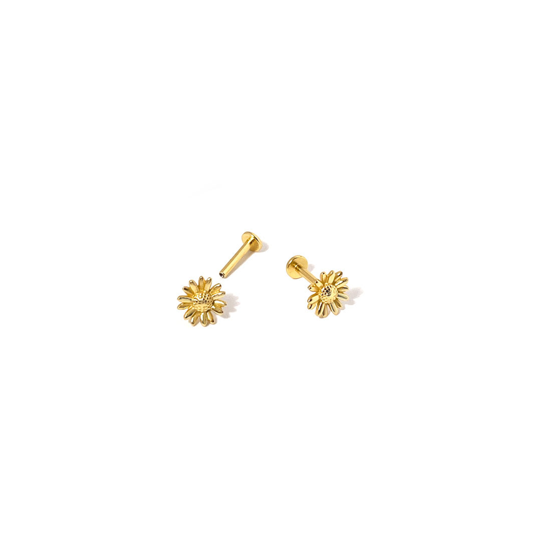 Marguerit øreringe sæt- #Daisy - 18 Karat forgyldt Sterling