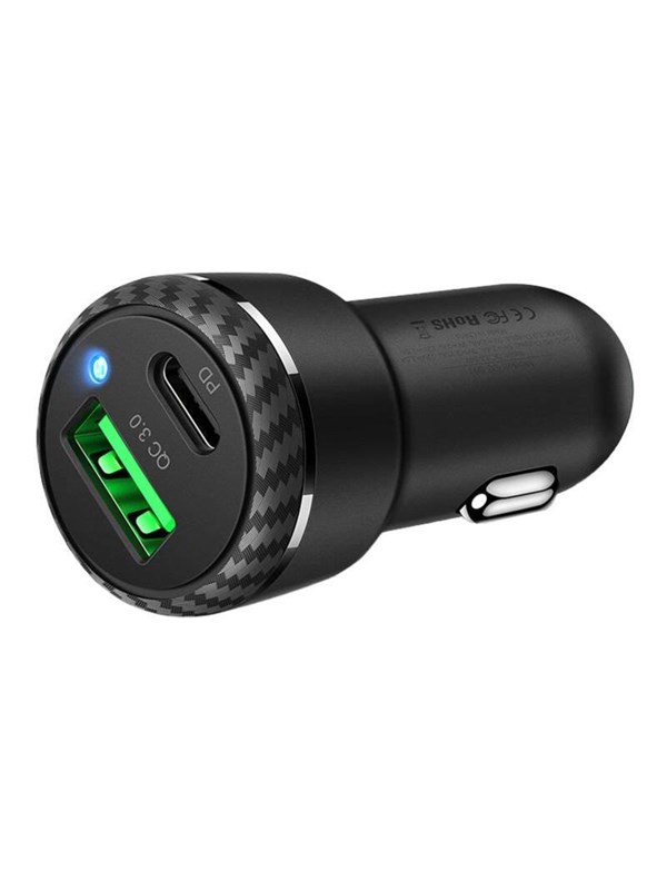 Mcdodo CC-5970 car charger USB + USB-C 38W (black)