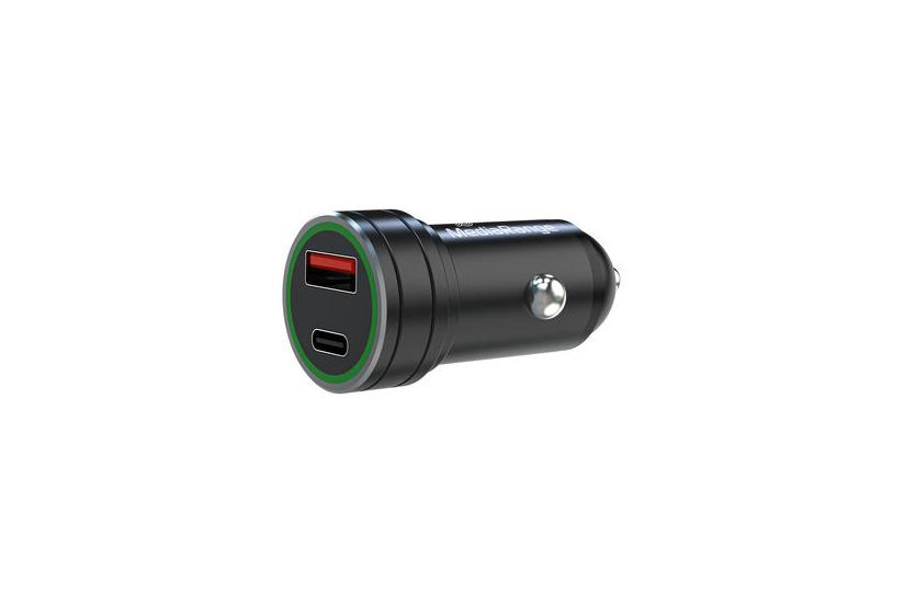 MediaRange Kfz-LadegerÃ¤t 1xUSB-A u.1xUSB-C schw. Alu-GehÃ¤use