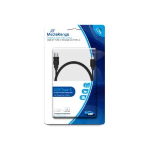 MediaRange Lade- & Datenkabel USB 3.0 auf USB Type-C 1.2m sc