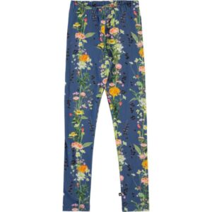 Molo - Niki Leggings - Vertical Flowers - 128