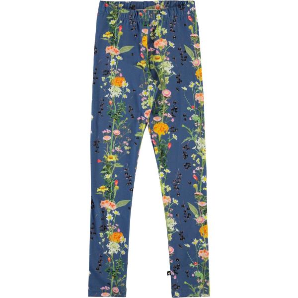 Molo - Niki Leggings - Vertical Flowers - 128
