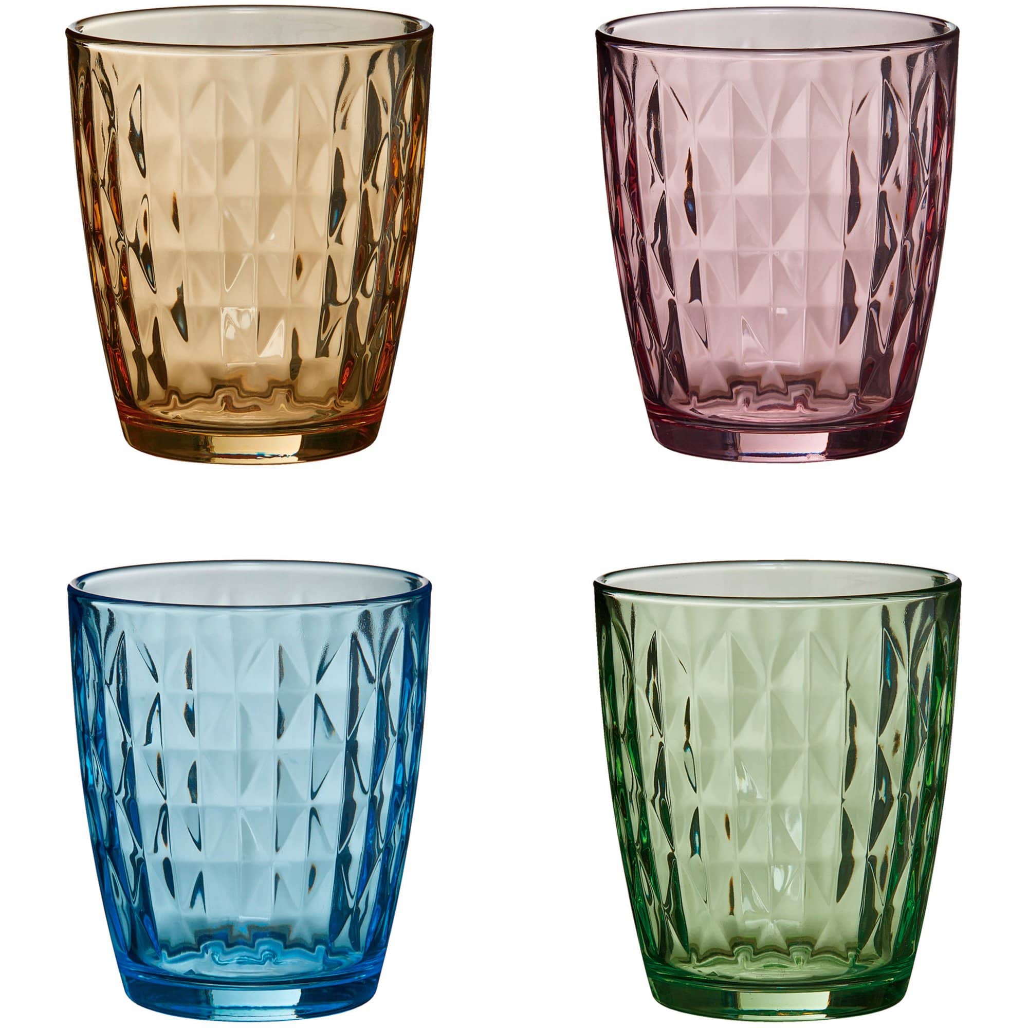 Mosaik drikkeglas 34 cl, 4-pak