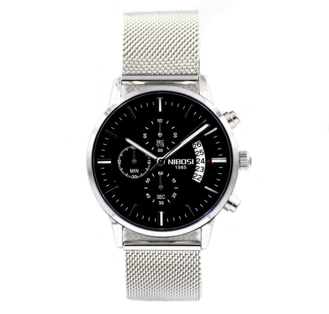 NIBOSI Silver & Black Herreur