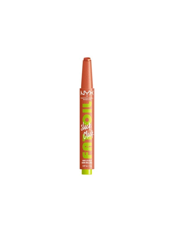 NYX Professional Makeup Fat Oil Slick Click - shiny lip balm - hits different (clear with bronze pearl) (06) - high shine