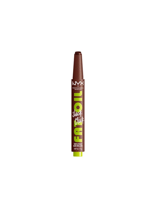 NYX Professional Makeup Fat Oil Slick Click - shiny lip balm - trending topic (cosmic charcoal) (12) - high shine