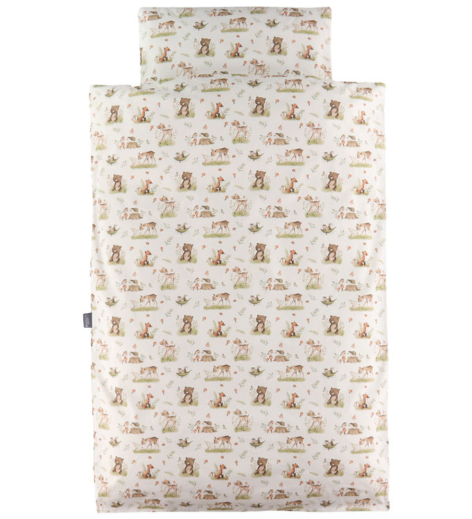 Nørgaard Madsens Sengetøj - Baby - Beige m. Bambi/Bjørne/Ræve