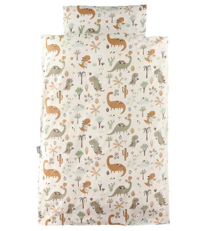 Nørgaard Madsens Sengetøj - Baby - Beige m. Dino