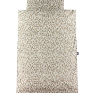 Nørgaard Madsens Sengetøj - Baby - Hvid/Beige m Blomsterprint