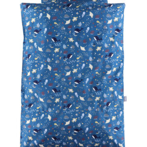 Nørgaard Madsens Sengetøj - Baby - Navy m. Havdyr